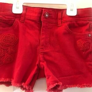 Girl’s Red Rose Jordache Shorts Preowned Size 10